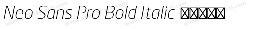 Neo Sans Pro Bold Italic字体转换